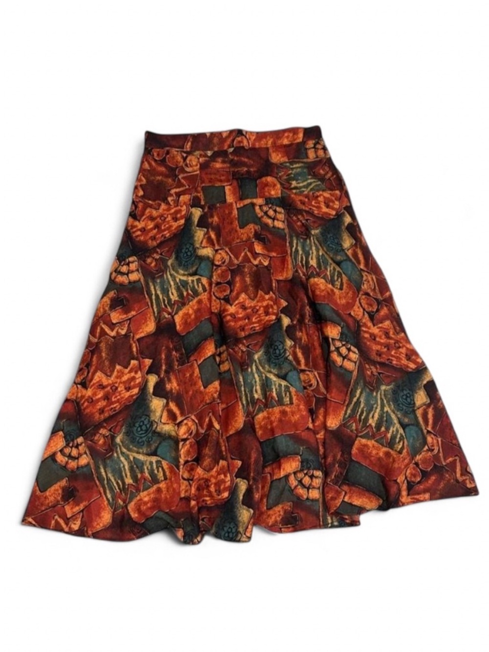 90’s Vintage Art-to-Wear Abstract Midi Skirt